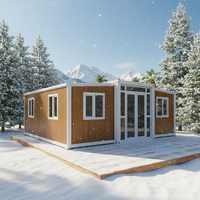 Maison conteneur modulaire préfabriquée mobile de luxe contemporaine à deux étages, 20 et 40 pieds, amovible pour l'extérieur, 4 chambres