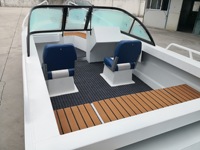 Bateau à moteur révolutionnaire en alliage d'aluminium, 6 à 8 passagers, mains courantes confortables, PVC pour la pêche en rivière, sports nautiques, moteur hors-bord