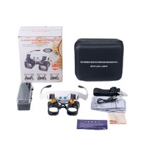 Head-mounted LED Light USB Rechargeable Magnifying Glass Lens Watch Mechanical Electronics Repair Jewelry Appraisal
