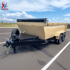 Meilleure vente Collecte de déchets de construction sur mesure Remorque à benne basculante à essieu simple 7x14 Meilleur prix haute qualité - Product Image 2