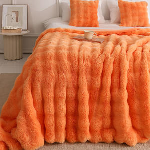 Jeté en polaire à bulles toscane épaissi, doux, chaud, couleur unie, en polyester, <span class=keywords><strong>pour</strong></span> lit, canapé - Product Image 1