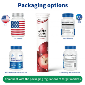 Tabletas Efervescentes de Vinagre de Manzana Orgánico de Marca Privada OEM, 100% a Base de Plantas, Cumple con las Normas de la UE, Suplemento Vegano - Product Image 4