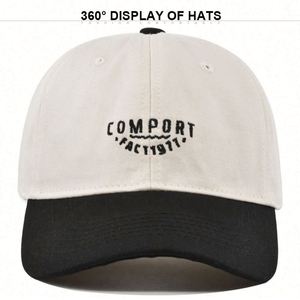 หมวกเบสบอลปีกโค้งสองสี ผ้าฝ้าย 100% ราคาประหยัด ไม่มีโครง ปักลายสไตล์ Dad Hat  แบบสปอร์ตและเป็นทางการ  สำหรับทุกเพศ - Product Image 4