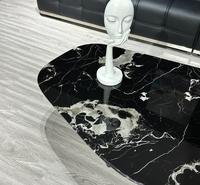 Table basse de salon en marbre naturel de luxe minimaliste italien STG, table basse de villa de luxe de forme spéciale pour hôtel