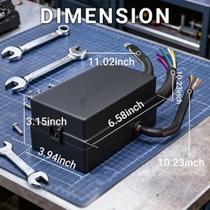 Kit de boîte à fusibles relais pré-câblé <span class=keywords><strong>12V</strong></span> support de relais robuste à 8 fentes bloc de fusibles à 12 fentes avec couvercle et bornes pour marine - Product Image 2