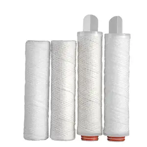 Coating/Water/Chemicals/Inks 5-40 Inch PE Liquid Filter Cartridge Yarn String Wound Filter Cartridge