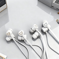 Headset Kiki High-appearance MQ-38 Kartun In-ear 3.5mm Jack Bulat 1.2m Kabel Mikrofon Kemasan Kotak
