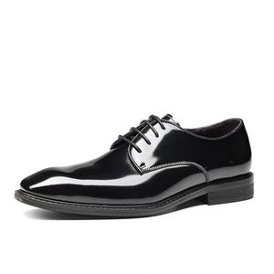 Chaussures Oxford pour hommes, style italien, en cuir véritable, à lacets, faites à la main, pour les occasions spéciales, bout pointu, respirantes, antidérapantes, légères - Product Image 5