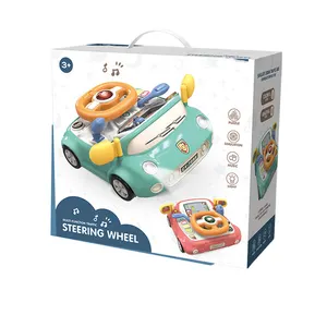 Simulated Steering Toy Manufacturers In China Steering Wheel Light Baby Musical Electronic Kids Toys