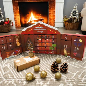 Luxury Custom Logo <strong>Christmas</strong> <strong>Dog</strong> Advent Calendar Pet Holiday Countdown 24 Days Rigid Cardboard Toy Treats Packaging Box - Product Image 3