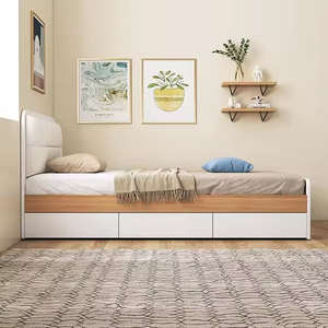<strong>Small</strong> Unit Panel Design Melamine Villa Home Complete Bedroom Set Furniture Kid <strong>Single</strong> <strong>Bed</strong> - Product Image 3