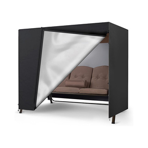 Commercio all'ingrosso Oxford esterno altalena sedia appesa guscio d'uovo copertura antipolvere Patio sedia a dondolo con supporto parapioggia - Product Image 1