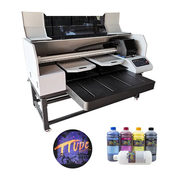 Volledige Dtg Printer 40*50Cm * 2 Met 4 I3200 Dubbel Station Dtg Textielprinter In 2024 Hete Verkoop Dtg 3d Print