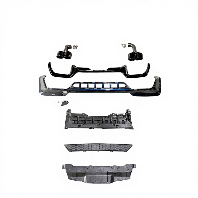 NEW X3 G01 X3M Rear Diffuser with Exhaust Tips Glossy Black for X3 G01 Rear Lip and Tips