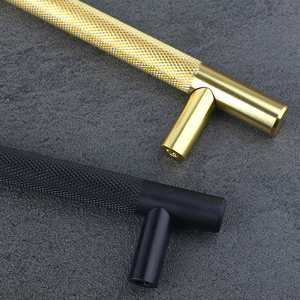 Новейшая китайская новая модель Т-образная кухонная ручка, золотые алюминиевые накатные дверные ручки шкафа - Product Image 3