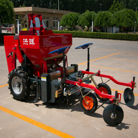 HONGZHU Nouvelle Semoir-Planteur de Pommes de Terre en Acier à 2 Rangs Haute Productivité avec Moteur Type Suspendu Garantie 1 An pour Usage Agricole