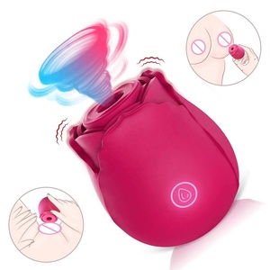 Jouets sexuels : Vibrateur rose en forme de rose pour femmes, stimulateur clitoridien et des mamelons, jouet sexuel rose à succion, vibrateurs clitoridiens et du point G pour femmes et couples - Product Image 1