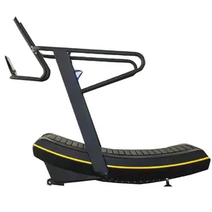 Mesin treadmill buatan sendiri komersial mesin manual tanpa motor melengkung treadmill udara pelari olahraga mesin lari melengkung