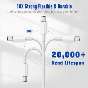 Câble de chargeur USB-C, câble de charge rapide USB-C vers USB-C pour iPhone - Product Image 3