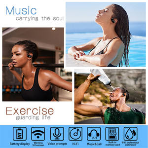 Étanche pour Bluetooth 5.3 stéréo sans fil <span class=keywords><strong>musique</strong></span> casques 12 heures Blue Tooth <span class=keywords><strong>casque</strong></span> affichage numérique batterie MP3 charge conception - Product Image 2