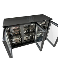 Nouveau mini-réfrigérateur de bar, vitrine à porte unique, refroidissement par air à température unique, armoire de refroidissement de bar arrière, acier inoxydable, numérique 2