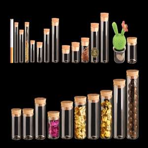 Bouteilles en verre vintage avec bouchon en liège irrégulier, collection décorative 80x50x20mm, design unique de haute qualité pour la décoration intérieure - Product Image 2