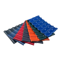 Precio de fábrica Azulejo de techo de terracota sintético Hoja Plástico Telha Pvc Azulejos de resina colonial