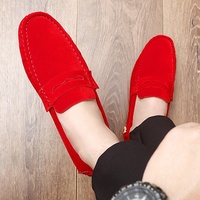 Mocassins en daim pour hommes, nouvelle mode, chaussures de marche confortables, chaussures plates pour homme, style classique original, chaussures décontractées pour hommes
