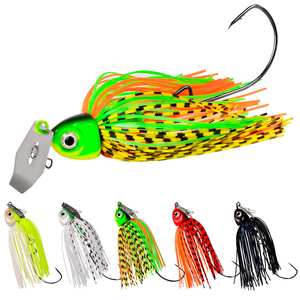 Señuelo Artificial Tipo Falda con Anzuelos para Pesca de Lubina en Agua Dulce, 5 Piezas, Multicolor, Señuelos de Plástico para Fondo - Product Image 1