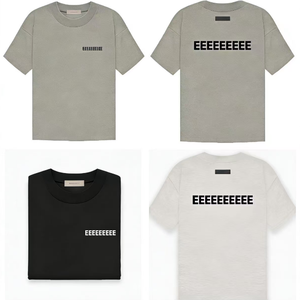 Camiseta Fear para hombre, superventas, SS22, de algodón 100% de alto gramaje, estilo oversize, de punto, con estampado flocado de Dios - Product Image 3