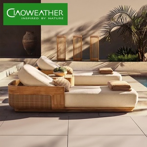 Chaise longue de <span class=keywords><strong>piscine</strong></span> en teck design moderne pour extérieur, confortable, pour plage, jardin, patio, <span class=keywords><strong>hôtel</strong></span>. - Product Image 1