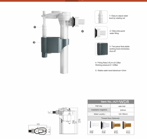 Dubbele Spoelklep Toilet Flusher Spoelmechanisme Met D 38Mm Modern Hotel <span class=keywords><strong>3</strong></span> Jaar Online Technische Ondersteuning 25 Stuks Per Doos Wdr - Product Image 6