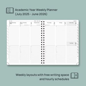 Agendas, Diarios y Cuadernos Personalizados con Espiral, Cubierta de Cuero con Detalles en Dorado, Ecológicos y de Lujo, Formato A5, Planificadores Mensuales, Semanales y Diarios - Product Image 2