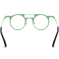 Gafas Borregls con Montura de Titanio Colorida para Mujer, Diseño Retro Redondo, Lentes de Alta Calidad, Modelo 185855