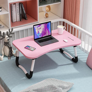 Mesa Plegable para Portátil de MDF Pequeña <span class=keywords><strong>y</strong></span> Económica para Dormitorio de Estudiantes con Ranura <span class=keywords><strong>y</strong></span> Diseño Multifuncional - Product Image 2