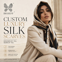 Écharpe carrée tendance en soie satinée imprimée sur mesure pour femme, motif floral, 100 % soie de mûrier, ourlets roulés à la main, pour tenue quotidienne
