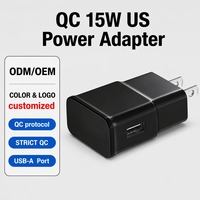Cargador de Celular al por Mayor, 15w USB-A QC, Adaptador de Corriente para EE. UU., Múltiples Protecciones, Cargadores Rápidos de Pared, Fabricantes