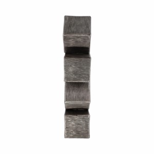 Scultura di Cubi Impilati, Statuetta Decorativa in Metallo per Soggiorno o Bagno - Product Image 3