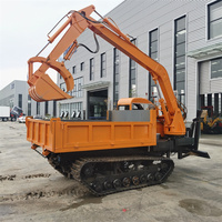 Hydraulischer Kippanhänger mit Bagger für Sand- und Kieshandhabung