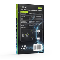 Adaptador Wifi EDUP AX1672 3000Mbps Wifi 6 6E Tri-band de Alta Potencia, Tarjeta de Red Inalámbrica LAN