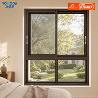 Yomoga Aluminiumlegierung Horizontal-Schiebefenster mit Sicherheitsgitter aus gehärtetem Glas, individuelle Farben, Energy Star zertifiziert