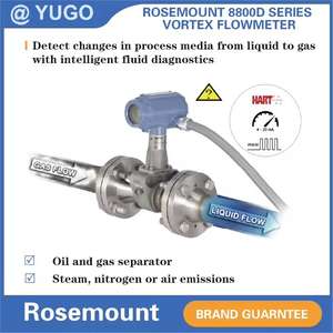 100% original Rosemounte 8800D DN200 8600D Mesurer le gaz de vapeur liquide Débitmètre à <span class=keywords><strong>vortex</strong></span> sismique Diverses conditions de travail 8 pouces - Product Image 4