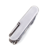 Couteau de camping en plein air personnalisable 11-en-1 en acier inoxydable porte-clés de poche multifonctionnel avec poignée colorée produit OEM