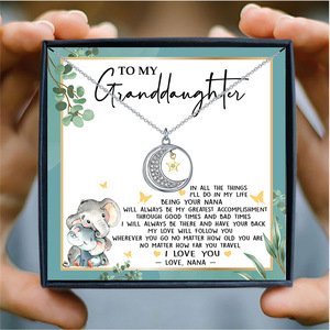 สร้อยคอเพทายรูปพระจันทร์พร้อมกล่องของขวัญและการ์ดข้อความของขวัญให้กับหลานสาวของฉัน - Product Image 5