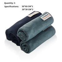 Ensemble de 3 serviettes CAFEMASY pour bar à café, serpillière, chiffon de nettoyage pour machine à café, serviette de barista douce avec crochet, très absorbante, outils de cuisine