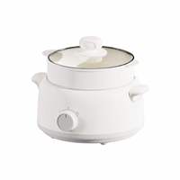Poêle à frire multifonction portable, chauffage rapide, 800W, couvercle en verre, capacité 3L, marmite électrique multifonction intégrée