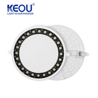 Downlight LED moderne 18W Home Office Spot encastré Chambre à coucher Éclairage 3000K 4000K 6500K Températures de couleur Style d'installation intégré