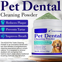 Poudre nettoyante pour dents de chiens et chats la plus vendue avec des algues marines, réduit la plaque dentaire et la mauvaise haleine, soutient le système immunitaire, absorption rapide 2G
