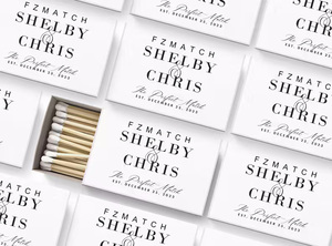 Boîtes <span class=keywords><strong>d</strong></span>'allumettes de mariage classiques personnalisables de haute qualité, écologiques, petites, avec logo imprimé, vente en gros, boîtes <span class=keywords><strong>d</strong></span>'allumettes de sécurité - Product Image 2