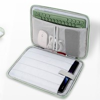 Sac de rangement portable en nylon pour tablette, style simple avec fermeture éclair, durable et léger pour les voyages d'affaires et le bureau